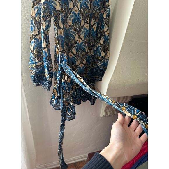 FARM Rio Cocopalm Beige Mini Dress S - Picture 5 of 7